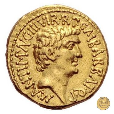 517/1 - aureo M. Antonius / C. Iulius Caesar Octavianus / M. Barbatius 41 a.C. (Itinerante con M. Antonius)