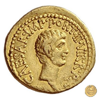 517/1 - aureo M. Antonius / C. Iulius Caesar Octavianus / M. Barbatius 41 BC (Itinerante con M. Antonius)