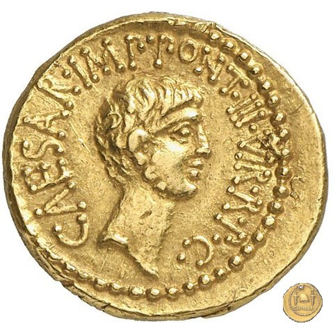 517/1 - aureo M. Antonius / C. Iulius Caesar Octavianus / M. Barbatius 41 a.C. (Itinerante con M. Antonius)