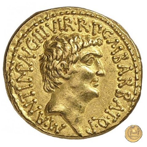 517/1 - aureo M. Antonius / C. Iulius Caesar Octavianus / M. Barbatius 41 BC (Itinerante con M. Antonius)