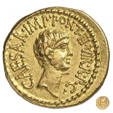 517/1 - aureo M. Antonius / C. Iulius Caesar Octavianus / M. Barbatius 41 BC (Itinerante con M. Antonius)