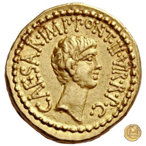 517/1 - aureo M. Antonius / C. Iulius Caesar Octavianus / M. Barbatius 41 BC (Itinerante con M. Antonius)