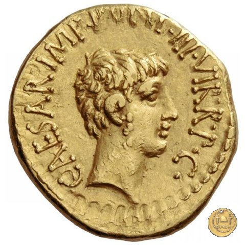 517/1 - aureo M. Antonius / C. Iulius Caesar Octavianus / M. Barbatius 41 a.C. (Itinerante con M. Antonius)