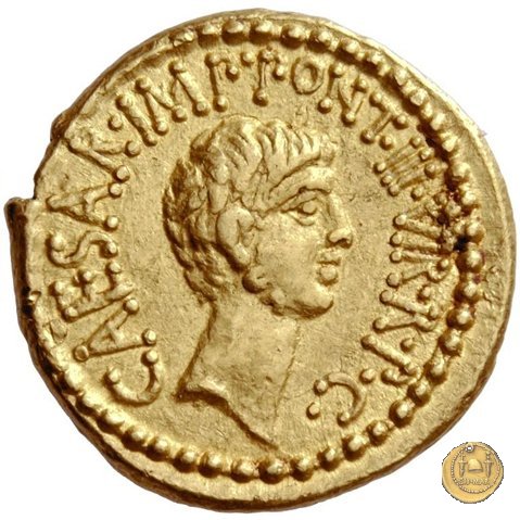 517/1 - aureo M. Antonius / C. Iulius Caesar Octavianus / M. Barbatius 41 BC (Itinerante con M. Antonius)