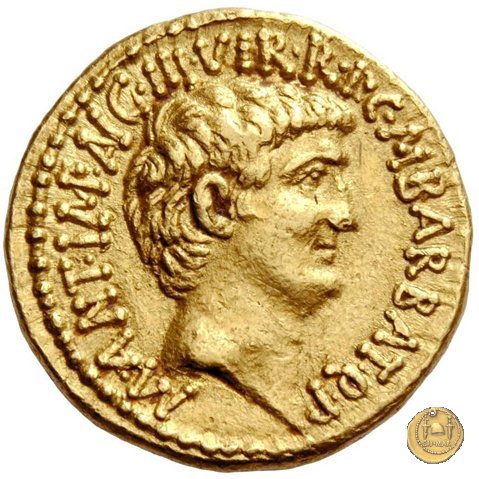 517/1 - aureo M. Antonius / C. Iulius Caesar Octavianus / M. Barbatius 41 BC (Itinerante con M. Antonius)