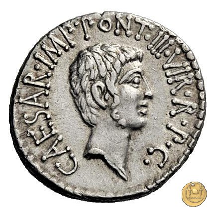 517/2 - denario M.Antonius / C.Iulius Caesar Octavianus / M.Barbatius 41 BC (Itinerante con M. Antonius)