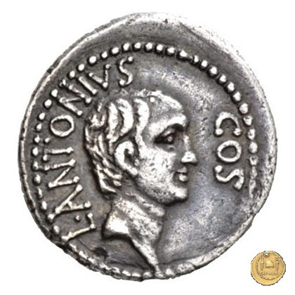 517/3 - denario M. Antonius / M. Barbatius Pollio 41 BC (Itinerante con M. Antonius)