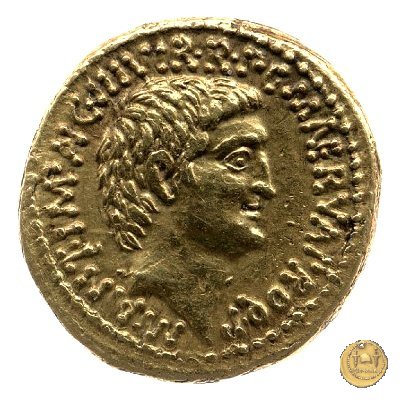 517/4 - aureo M. Antonius / M. Cocceius Nerva 41 BC (Itinerante con M. Antonius)