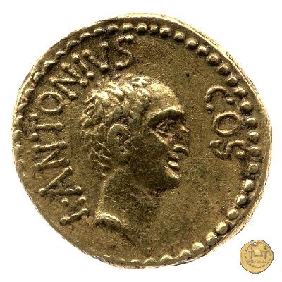 517/4 - aureo M. Antonius / M. Cocceius Nerva 41 BC (Itinerante con M. Antonius)