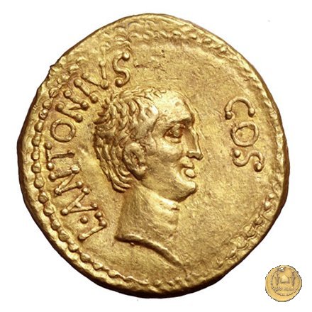 517/4 - aureo M. Antonius / M. Cocceius Nerva 41 BC (Itinerante con M. Antonius)