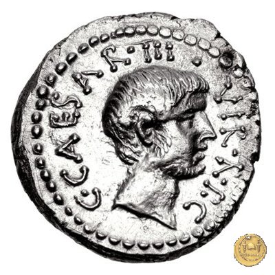 518/1 - denario C. Iulius Caesar Octavianus / L. Cornelius Balbus 41 BC (Itinerante con Octavianus)