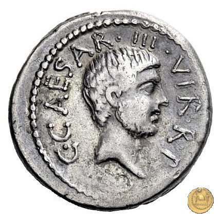 518/1 - denario C. Iulius Caesar Octavianus / L. Cornelius Balbus 41 BC (Itinerante con Octavianus)