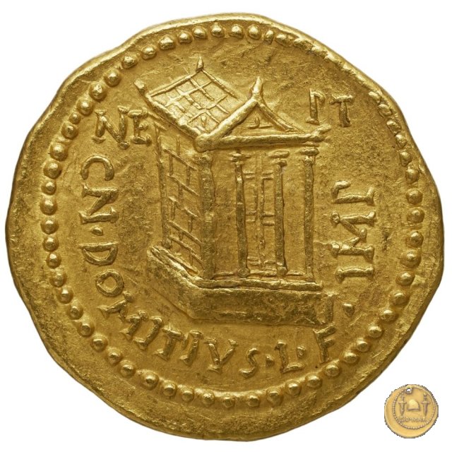 519/1 - aureo Cn. Domitius L.f.Cn.n. Ahenobarbus 41 BC (Itinerante con Domitius)