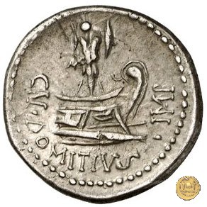 519/2 - denario Cn. Domitius L.f.Cn.n. Ahenobarbus 41 BC (Itinerante con Domitius)