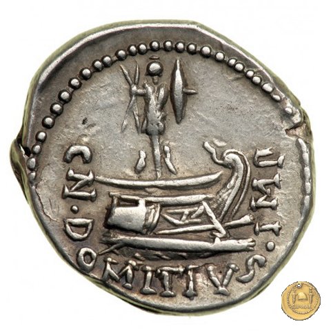 519/2 - denario Cn. Domitius L.f.Cn.n. Ahenobarbus 41 BC (Itinerante con Domitius)