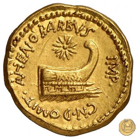 521/1 - aureo M. Antonius / Cn. Domitius Ahenobarbus 40 a.C. (Itinerante con M. Antonius)