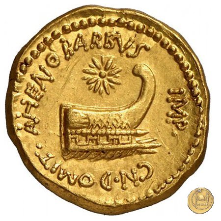 521/1 - aureo M. Antonius / Cn. Domitius Ahenobarbus 40 BC (Itinerante con M. Antonius)