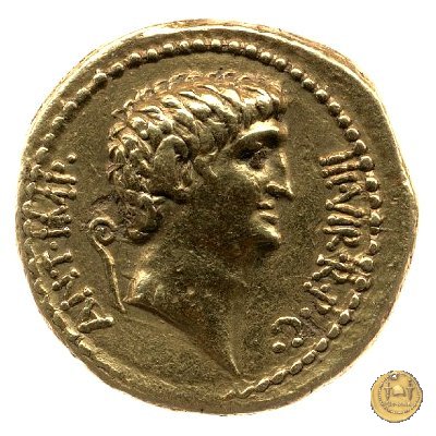 521/1 - aureo M. Antonius / Cn. Domitius Ahenobarbus 40 BC (Itinerante con M. Antonius)