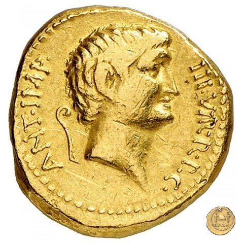 521/1 - aureo M. Antonius / Cn. Domitius Ahenobarbus 40 BC (Itinerante con M. Antonius)