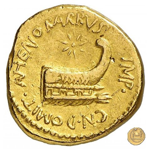 521/1 - aureo M. Antonius / Cn. Domitius Ahenobarbus 40 BC (Itinerante con M. Antonius)