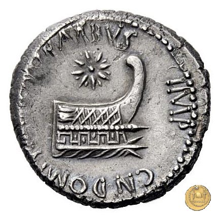 521/2 - denario M. Antonius / Cn. Domitius Ahenobarbus 40 BC (Itinerante con M. Antonius)