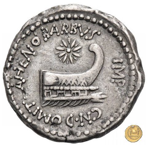 521/2 - denario M. Antonius / Cn. Domitius Ahenobarbus 40 BC (Itinerante con M. Antonius)