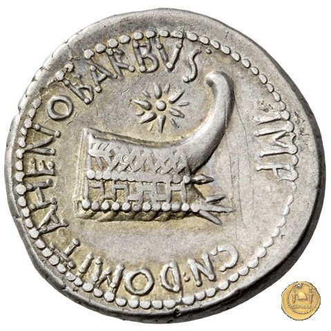 521/2 - denario M. Antonius / Cn. Domitius Ahenobarbus 40 BC (Itinerante con M. Antonius)