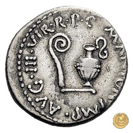 522/2 - denario M. Antonius / L. Munatius Plancus 40 BC (Itinerante con M. Antonius)