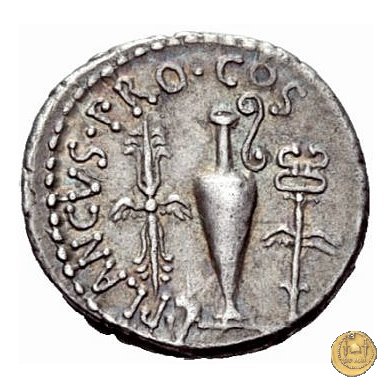 522/2 - denario M. Antonius / L. Munatius Plancus 40 BC (Itinerante con M. Antonius)