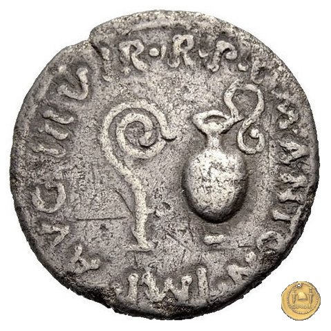 522/2 - denario M. Antonius / L. Munatius Plancus 40 BC (Itinerante con M. Antonius)