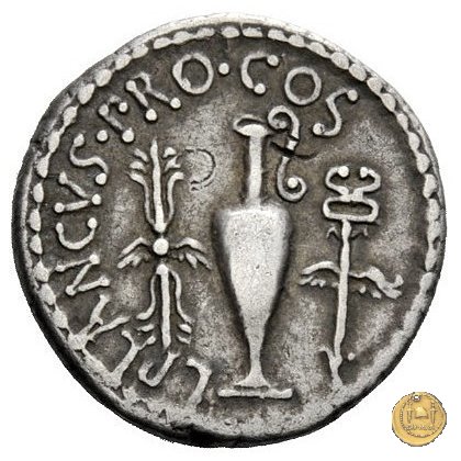 522/2 - denario M. Antonius / L. Munatius Plancus 40 BC (Itinerante con M. Antonius)