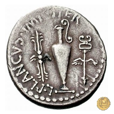 522/4 - denario M. Antonius / L. Munatius Plancus 40 BC (Itinerante con M. Antonius)