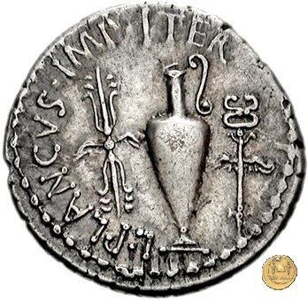 522/4 - denario M. Antonius / L. Munatius Plancus 40 BC (Itinerante con M. Antonius)