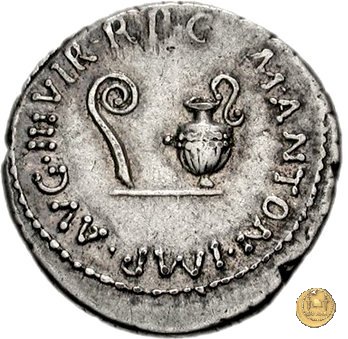 522/4 - denario M. Antonius / L. Munatius Plancus 40 BC (Itinerante con M. Antonius)