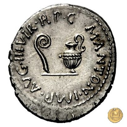 522/4 - denario M. Antonius / L. Munatius Plancus 40 BC (Itinerante con M. Antonius)