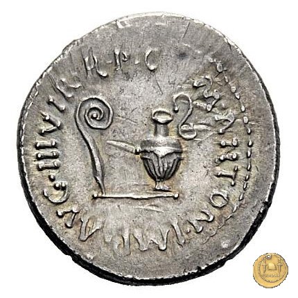 522/4 - denario M. Antonius / L. Munatius Plancus 40 BC (Itinerante con M. Antonius)