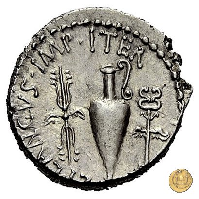 522/4 - denario M. Antonius / L. Munatius Plancus 40 BC (Itinerante con M. Antonius)