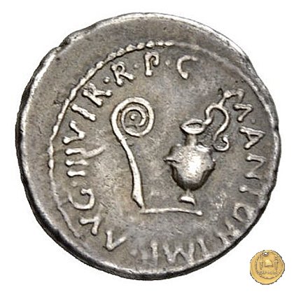 522/4 - denario M. Antonius / L. Munatius Plancus 40 BC (Itinerante con M. Antonius)