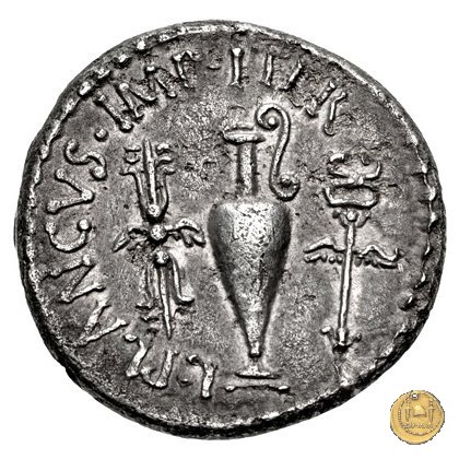 522/4 - denario M. Antonius / L. Munatius Plancus 40 BC (Itinerante con M. Antonius)