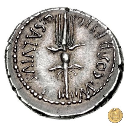 523/1 - denario C. Iulius Caesar Octavianus / Q. Salvidienus Salvius 40 BC (Itinerante con Octavianus)