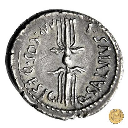 523/1 - denario C. Iulius Caesar Octavianus / Q. Salvidienus Salvius 40 BC (Itinerante con Octavianus)