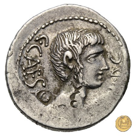 523/1 - denario C. Iulius Caesar Octavianus / Q. Salvidienus Salvius 40 BC (Itinerante con Octavianus)