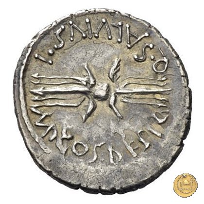 523/1 - denario C. Iulius Caesar Octavianus / Q. Salvidienus Salvius 40 BC (Itinerante con Octavianus)