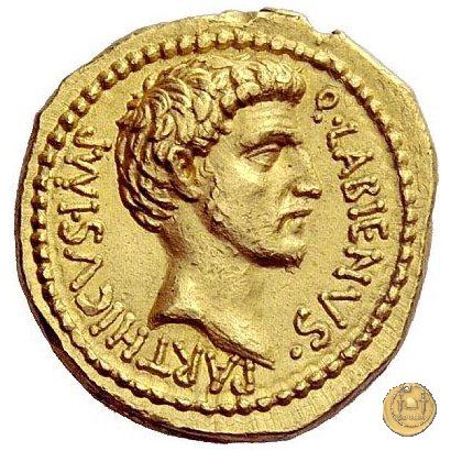 524/1 - aureo Q. Labienus Parthicus 40 BC (Itinerante con Labienus)