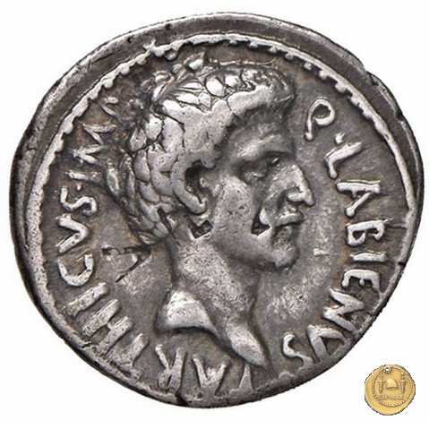 524/2 - denario Q. Labienus Parthicus 40 BC (Itinerante con Labienus)