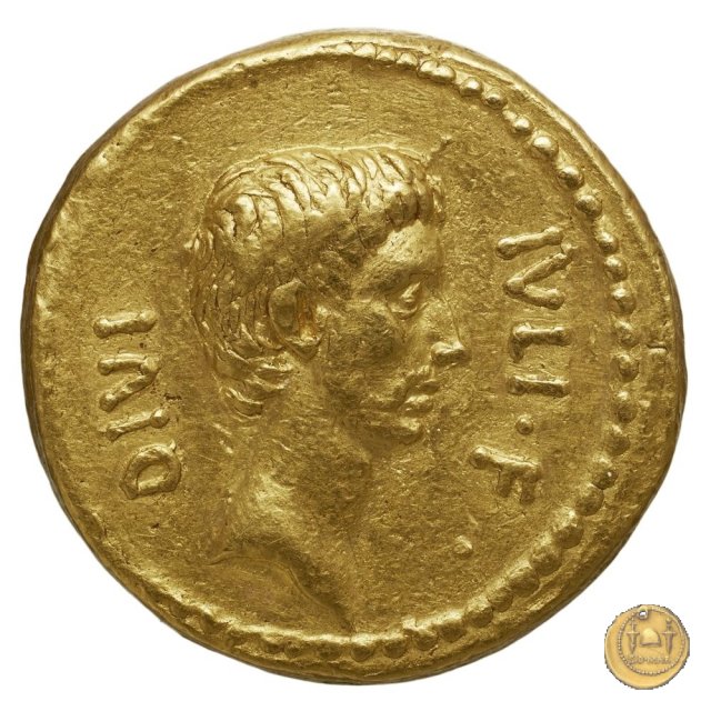 525/1 - aureo C. Iulius Caesar Octavianus / Ti. Sempronius Gracchus 40 BC (Roma)