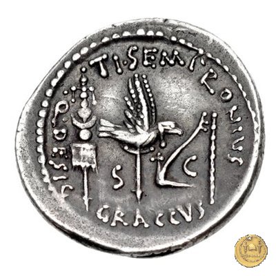 525/3 - denario Ti. Sempronius Gracchus 40 BC (Roma)