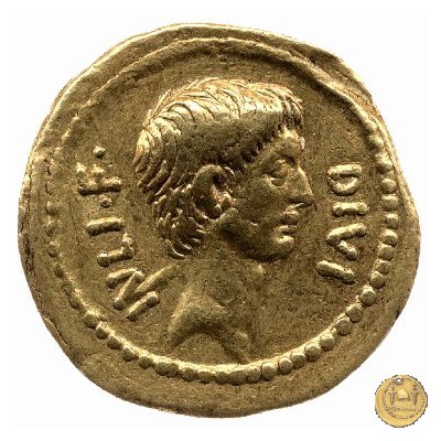 526/1 - aureo C. Iulius Caesar Octavianus / Q. Voconius Vitulus 40 BC (Roma)