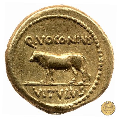 526/1 - aureo C. Iulius Caesar Octavianus / Q. Voconius Vitulus 40 BC (Roma)