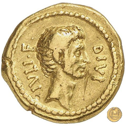 526/1 - aureo C. Iulius Caesar Octavianus / Q. Voconius Vitulus 40 BC (Roma)